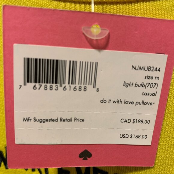 Kate Spade~ NWT!!~ Love Sweatshirt - Picture 4 of 16